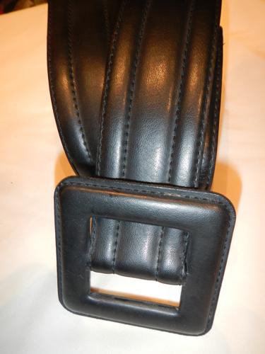 Cinturón de cuero negro Defile de Marques